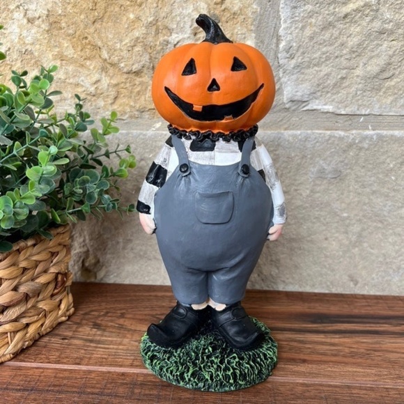 🆕 Pumpkin 🎃 Man Halloween 12" H Resin Decor! - Picture 1 of 6